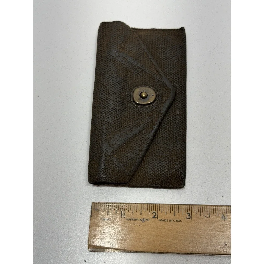 ORIGINAL WWII US ARMY INFANTRY M1942 FIRST AID CARLISLE BANDAGE CARRY BELT POUCH